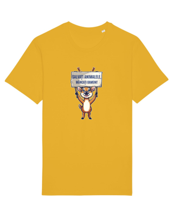 SALVATI ANIMALELE, MANCATI OAMENI - umor absurd - cerb / caprioara Spectra Yellow