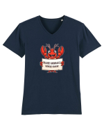 SALVATI ANIMALELE, MANCATI OAMENI - umor absurd - creveti / homari / raci Tricou mânecă scurtă guler V Bărbat Presenter