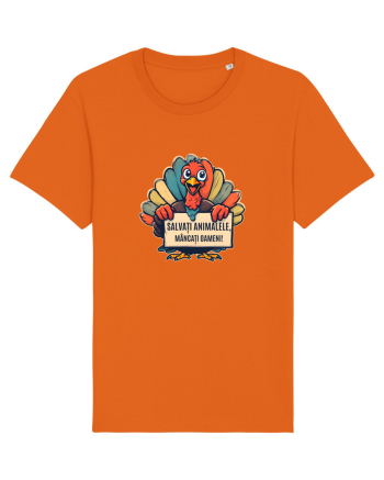 SALVATI ANIMALELE, MANCATI OAMENI - umor absurd - curcan Bright Orange