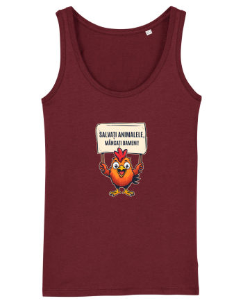 SALVATI ANIMALELE, MANCATI OAMENI - umor absurd - gaina / pui Burgundy