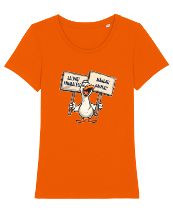 SALVATI ANIMALELE, MANCATI OAMENI - umor absurd - gasca Bright Orange