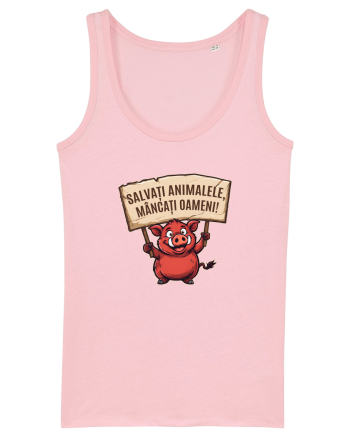SALVATI ANIMALELE, MANCATI OAMENI - umor absurd - mistret Cotton Pink