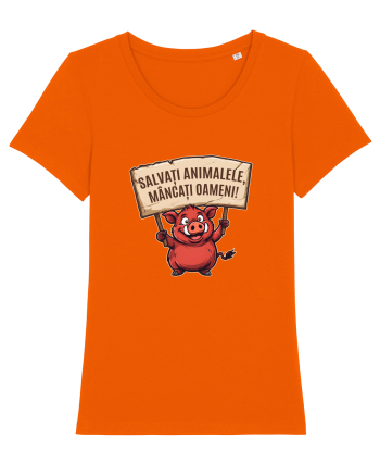 SALVATI ANIMALELE, MANCATI OAMENI - umor absurd - mistret Bright Orange
