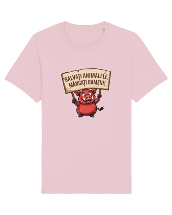 SALVATI ANIMALELE, MANCATI OAMENI - umor absurd - mistret Cotton Pink