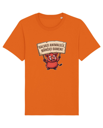 SALVATI ANIMALELE, MANCATI OAMENI - umor absurd - mistret Bright Orange