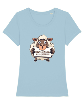 SALVATI ANIMALELE, MANCATI OAMENI - umor absurd - oaie Sky Blue