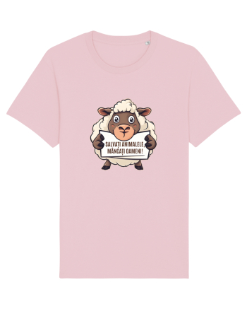 SALVATI ANIMALELE, MANCATI OAMENI - umor absurd - oaie Cotton Pink