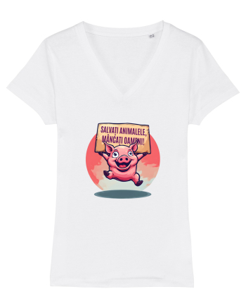 SALVATI ANIMALELE, MANCATI OAMENI - umor absurd - porc White
