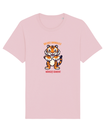 SALVATI ANIMALELE, MANCATI OAMENI - umor absurd - tigru Cotton Pink