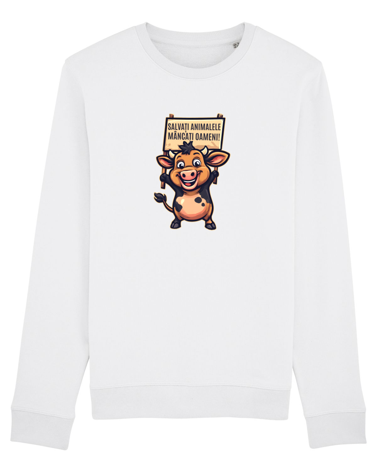 Bluză mânecă lungă Unisex Rise White