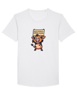 SALVATI ANIMALELE, MANCATI OAMENI - umor absurd - vaca Tricou mânecă scurtă guler larg Bărbat Skater