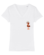 TE UITI CA RAMA  LA BORDURA - lateral Tricou mânecă scurtă guler V Damă Evoker