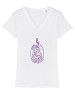 Snake hand Tricou mânecă scurtă guler V Damă Evoker