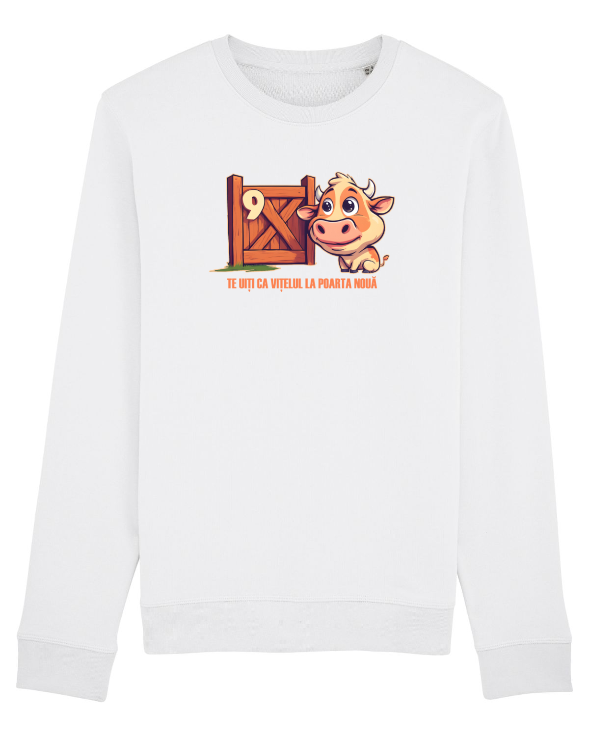 Bluză mânecă lungă Unisex Rise White
