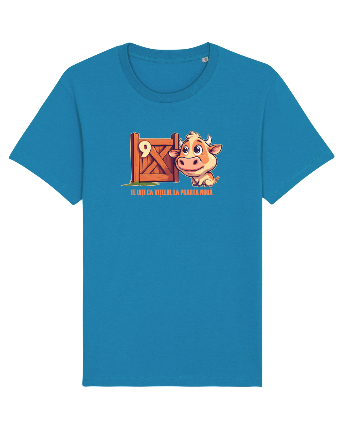 Tricou mânecă scurtă Unisex Rocker Azur
