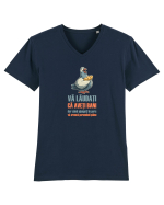 VA LAUDATI CA AVETI BANI, DAR VA ARUNCA PORUMBEII  PAINE Tricou mânecă scurtă guler V Bărbat Presenter
