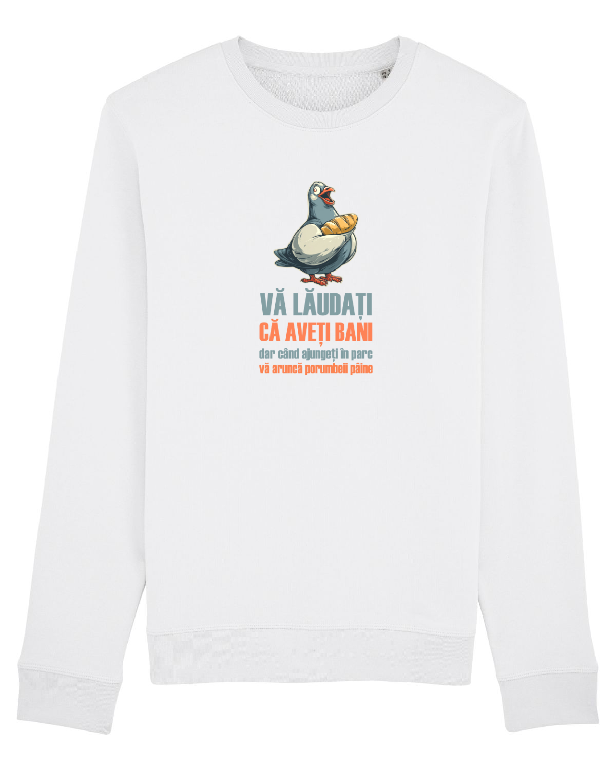 Bluză mânecă lungă Unisex Rise White