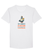 VA LAUDATI CA AVETI BANI, DAR VA ARUNCA PORUMBEII  PAINE Tricou mânecă scurtă guler larg Bărbat Skater