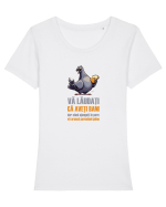 VA LAUDATI CA AVETI BANI, DAR VA ARUNCA PORUMBEII  PAINE 2 Tricou mânecă scurtă guler larg fitted Damă Expresser