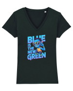 ALBASTRU E NOUL VERDE - ECOLOGIE 2 Tricou mânecă scurtă guler V Damă Evoker