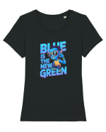 ALBASTRU E NOUL VERDE - ECOLOGIE 2 Tricou mânecă scurtă guler larg fitted Damă Expresser