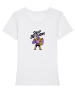 SNAP DECISIONS Tricou mânecă scurtă guler larg fitted Damă Expresser