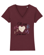 The song of the heart  1  Tricou mânecă scurtă guler V Damă Evoker