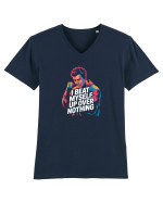 I BEAT MYSELF OVER NOTHING -  IMI BAT CAPUL PENTRU ORICE - Ma invinovatesc3 Tricou mânecă scurtă guler V Bărbat Presenter