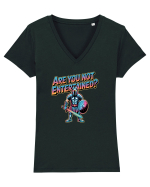 ARE YOU NOT ENTERTAINED? Tricou mânecă scurtă guler V Damă Evoker