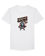 MAXIMUS GAINS Tricou mânecă scurtă guler larg Bărbat Skater