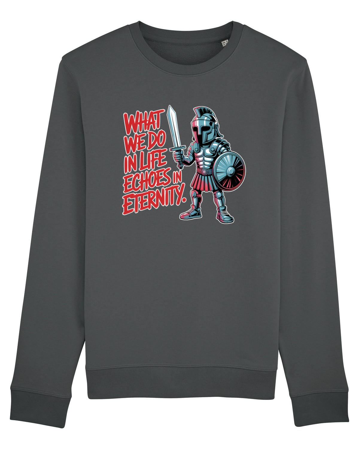 Bluză mânecă lungă Unisex Rise Anthracite