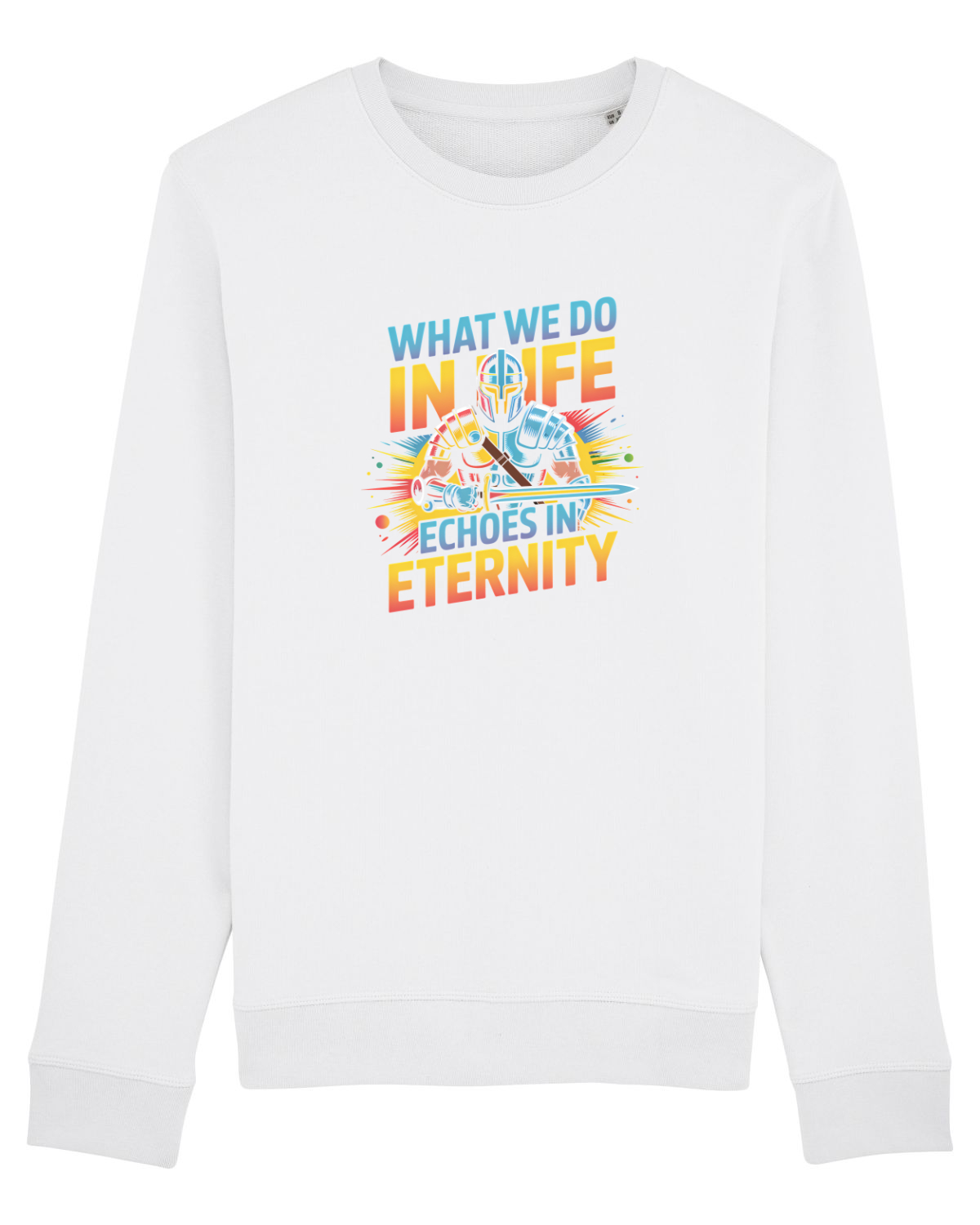 Bluză mânecă lungă Unisex Rise White