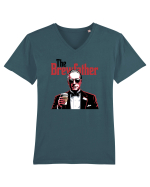 THE BREWFATHER- BARISTA BOSS - LATTE COFFEE Tricou mânecă scurtă guler V Bărbat Presenter