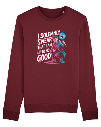 I SOLEMNLY SWEAR I AM UP TO NO GOOD - SUNT PUS PE RELE Burgundy