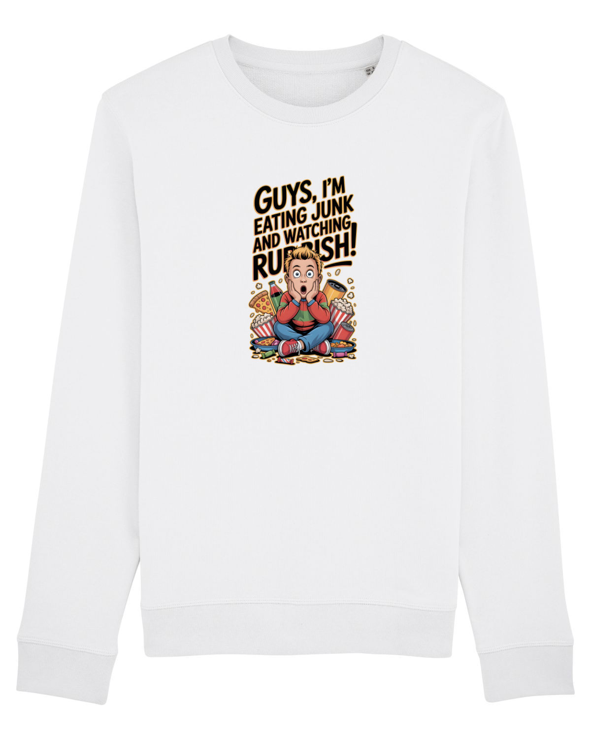 Bluză mânecă lungă Unisex Rise White