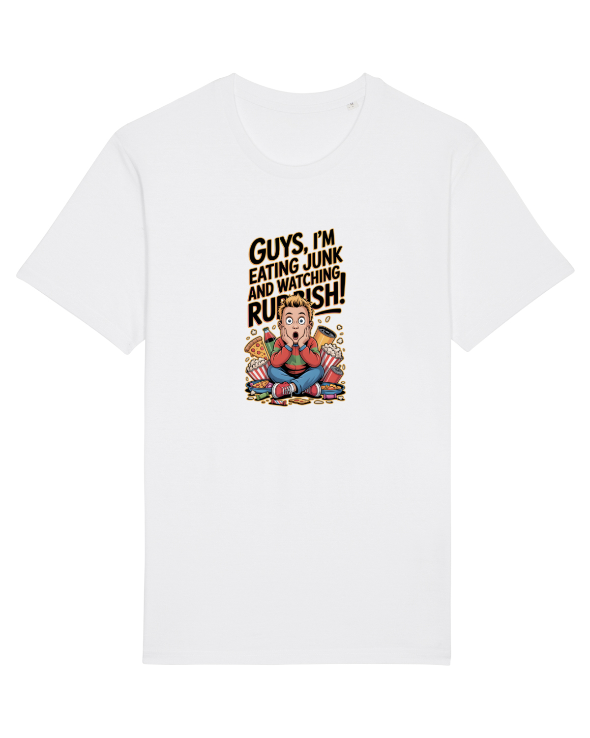Tricou mânecă scurtă Unisex Rocker White