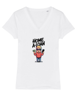 HOME A - LOAN - casa pe  credit Tricou mânecă scurtă guler V Damă Evoker