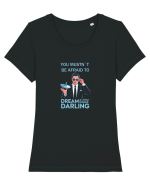 YOU MUSTN`T BE AFRAID TO DREAM A LITTLE BIGGER Tricou mânecă scurtă guler larg fitted Damă Expresser