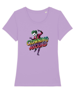 CLOWNING AROUND Tricou mânecă scurtă guler larg fitted Damă Expresser