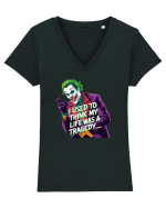 I USED TO THINK MY LIFE WAS A TRAGEDY Tricou mânecă scurtă guler V Damă Evoker