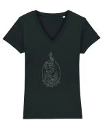 Șarpe aesthetic Tricou mânecă scurtă guler V Damă Evoker