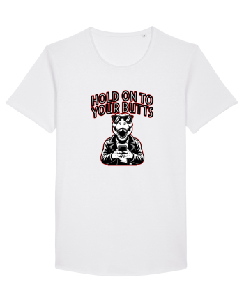 HOLD ON TO YOUR BUTTS -T - REX - dinozaur cu telefon White