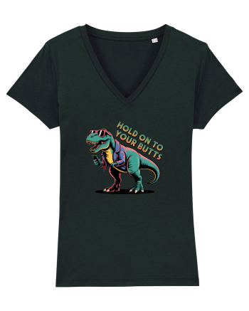HOLD ON TO YOUR BUTTS - TINETI-VA BINE - T - REX - dinozaur cu telefon 2 Black