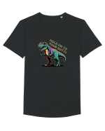 HOLD ON TO YOUR BUTTS - TINETI-VA BINE - T - REX - dinozaur cu telefon 2 Tricou mânecă scurtă guler larg Bărbat Skater