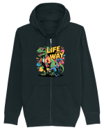 LIFE FINDS A WAY - T - REX - dinozaur  Hanorac cu fermoar Unisex Connector
