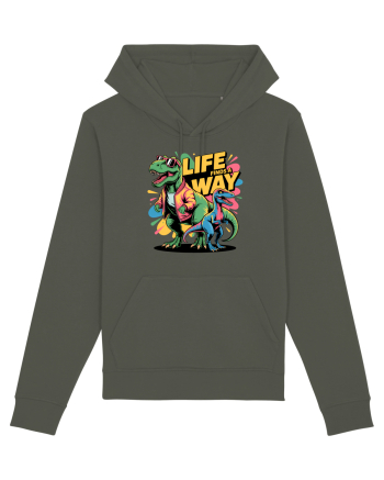 LIFE FINDS A WAY - T - REX - dinozaur  Khaki