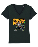 YOU SHALL NOT PASS! NU VEI TRECE! Tricou mânecă scurtă guler V Damă Evoker