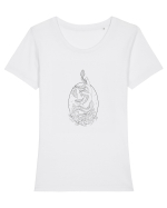 Șarpe aesthetic Tricou mânecă scurtă guler larg fitted Damă Expresser