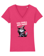 YOU SHALL NOT PASS! NU VEI TRECE! pisica protectoare Tricou mânecă scurtă guler V Damă Evoker