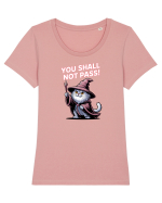 YOU SHALL NOT PASS! NU VEI TRECE! pisica protectoare Tricou mânecă scurtă guler larg fitted Damă Expresser